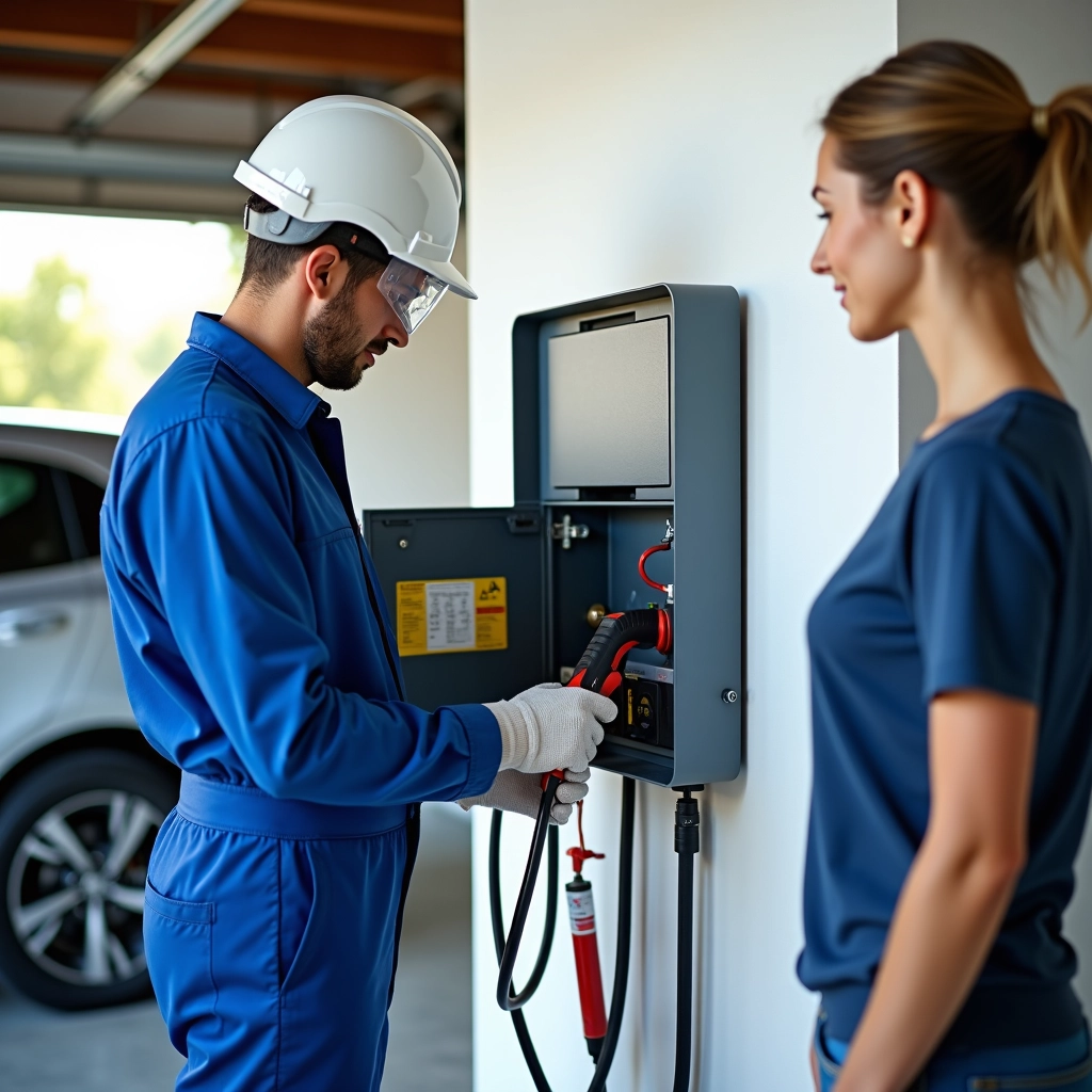installation d'une borne de recharge domestique